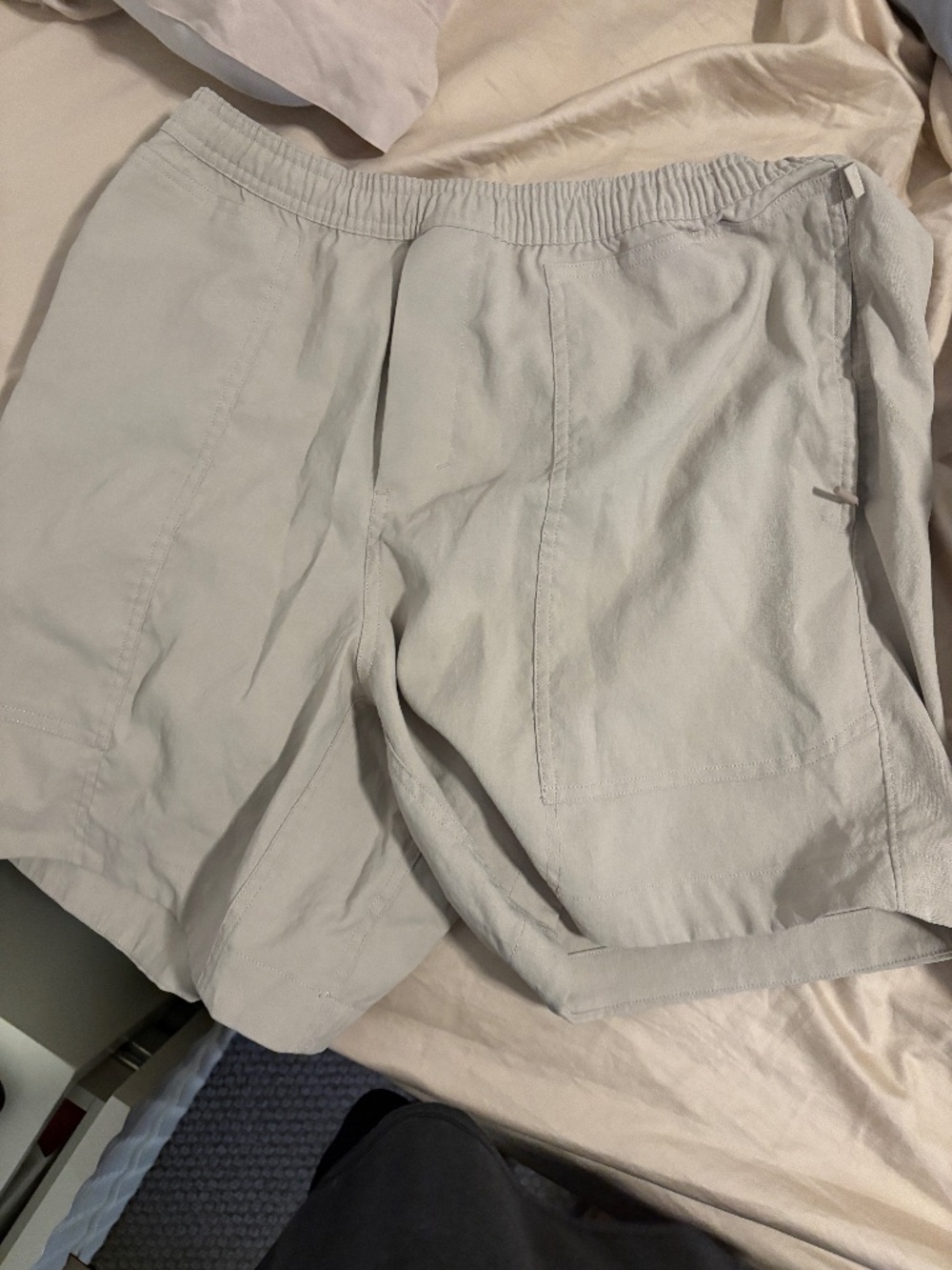 LuluLemon Light Gray Technical Performance Shorts